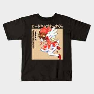 Graphic Art Sakura Girl Japanese Anime Kids T-Shirt